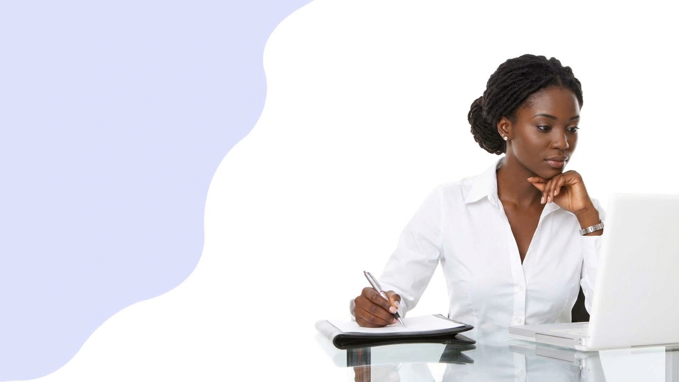 Business owner working in a bright studio